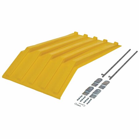 Vestil YELLOW POLY LID SIZE 0.5 STYLE H HOPPER PLID-H-50-YL